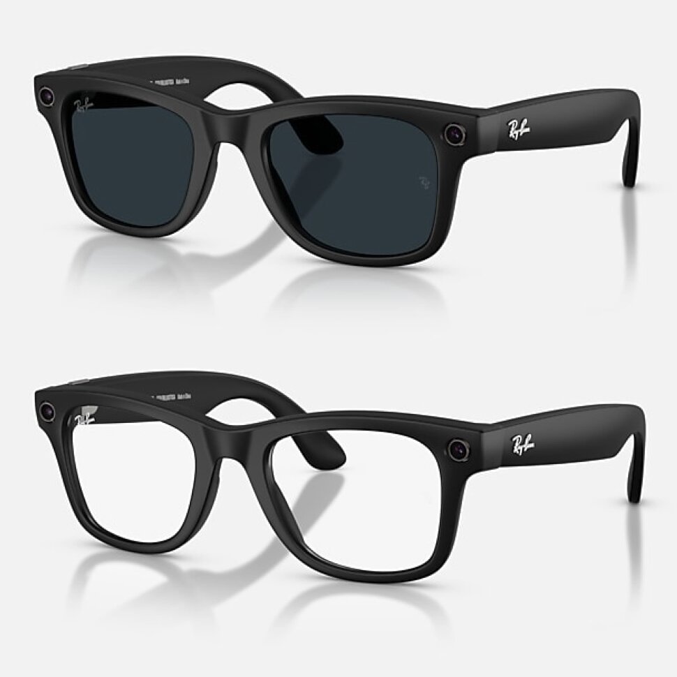 Умные очки Ray-Ban Meta Wayfarer Gen 2 RW4012 (матовая чёрная оправа, линзы с серым автозатемнением), размер M
