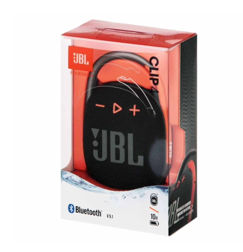 Портативная колонка JBL Clip 4 Black-Orange 7