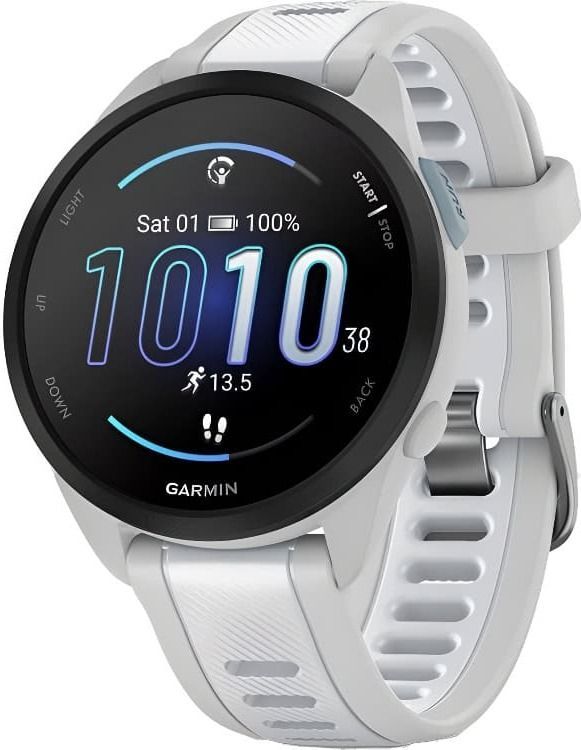 Смарт-часы Garmin Forerunner 165 Music - 43 mm, Белый с серым ремешком