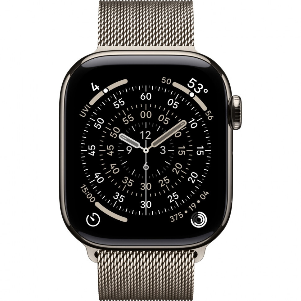 Умные часы Apple Watch Series 11 42 мм Titanium Milanese Loop Титановый - фото 2