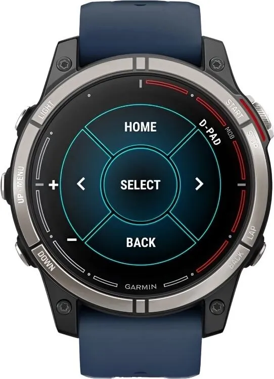 Смарт-часы Garmin Quatix 7 Pro - 47 mm, Титановый, темно-синий ремешок 4