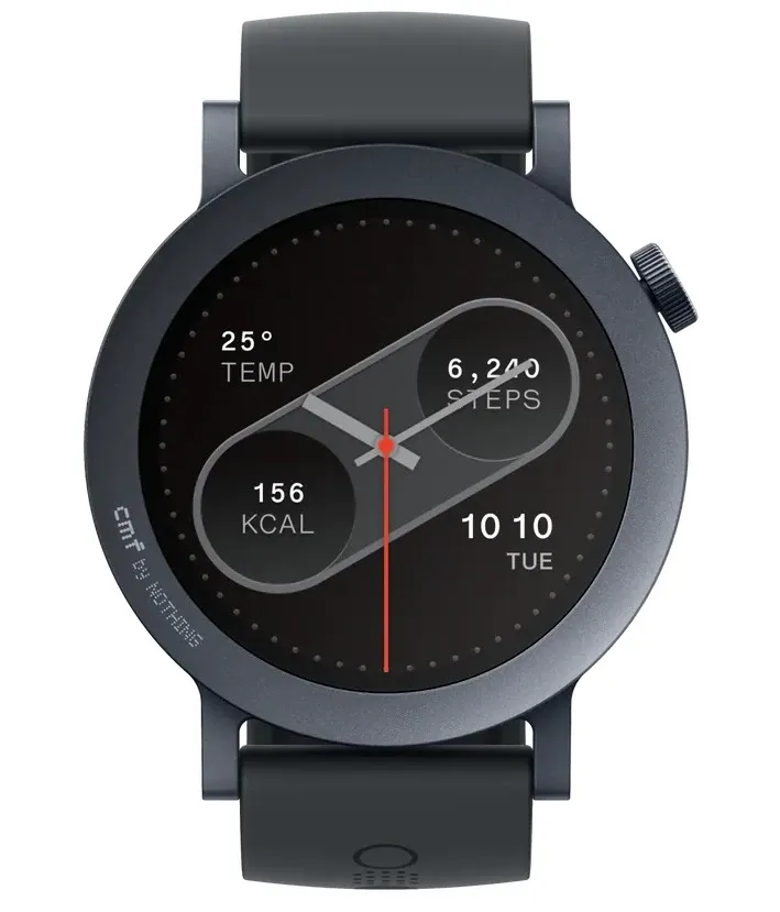 Смарт-часы CMF by Nothing Watch Pro 2 - тёмно-серый безель, тёмно-серый силиконовый ремешок