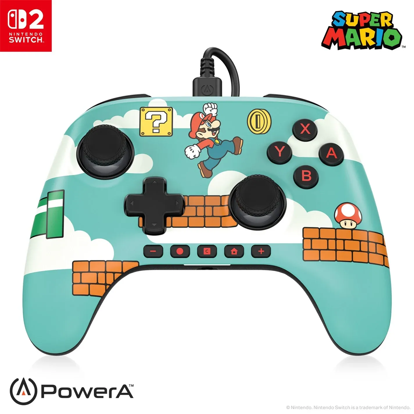 Контроллер PowerA Advantage Wired Mario Time для Nintendo Switch 2