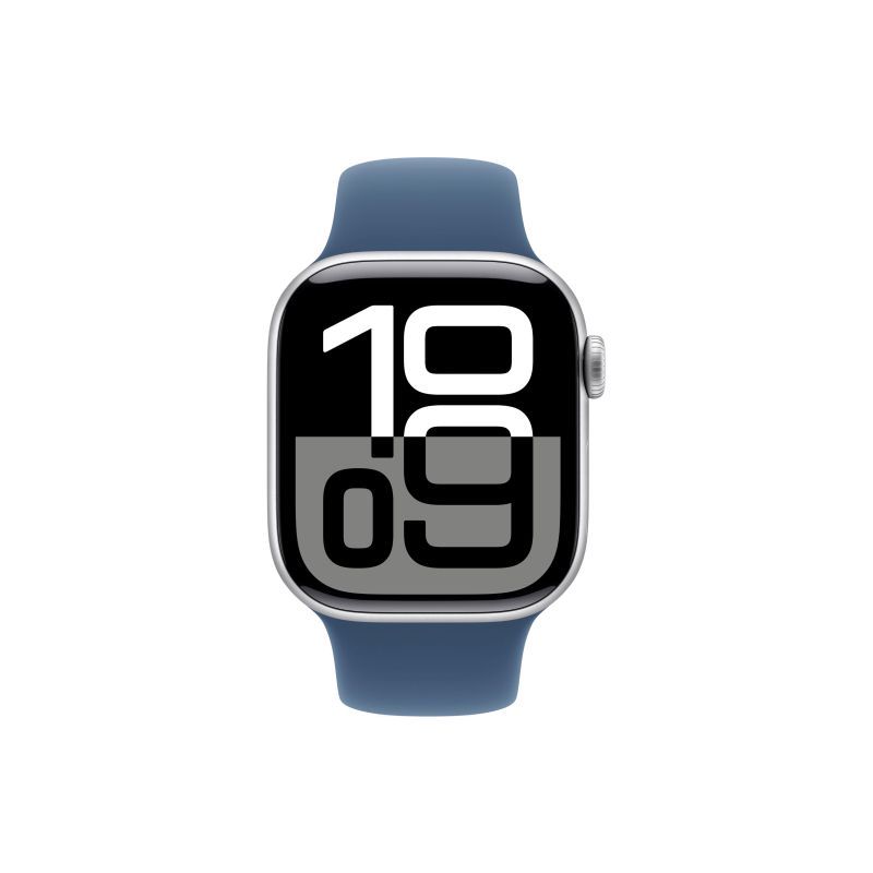Смарт-часы Apple Watch S10 - 46 mm Алюминиевый корпус серебристый | ремешок Sport band | Синий деним, M/L - фото 2