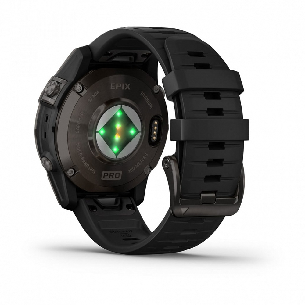 Смарт-часы Garmin Epix Pro (Gen 2) Sapphire Edition - 47 mm, Титановый, угольно-серый безель с DLC-покрытием, черный ремешок 11