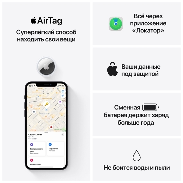 Трекер AirTag в наборе из 4 штук (4 Pack) 4