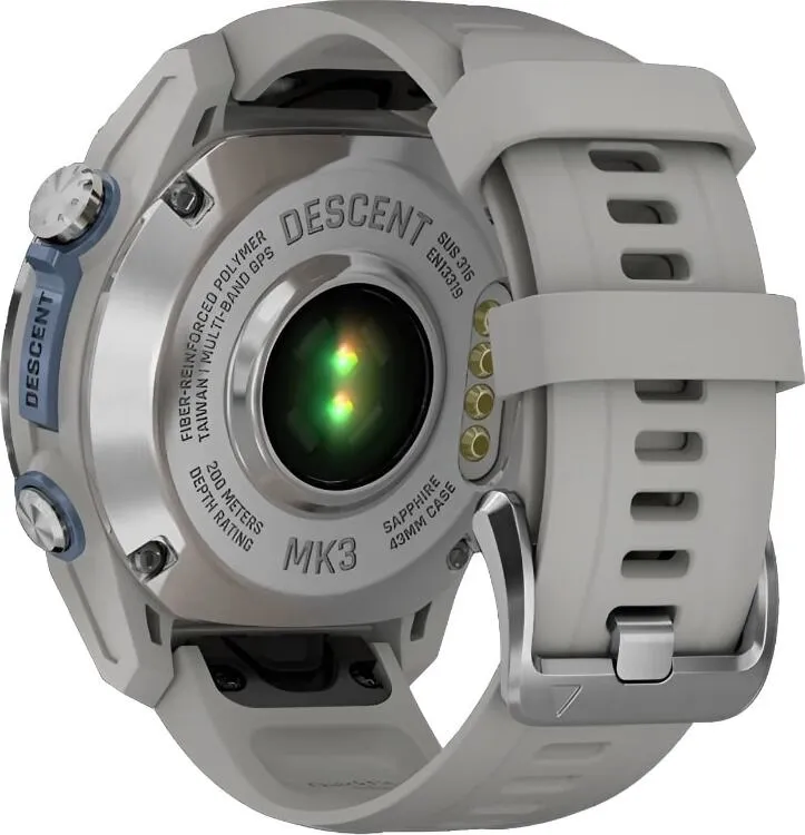 Смарт-часы Garmin Descent Mk3 - 43 mm, Дымчато-серый, силиконовый ремешок 6