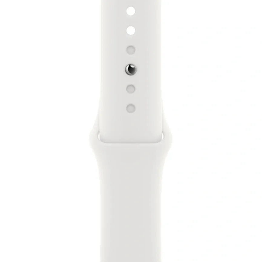 Смарт-часы Apple Watch S8 - 45 mm GPS Silver/White Sport band - фото 3