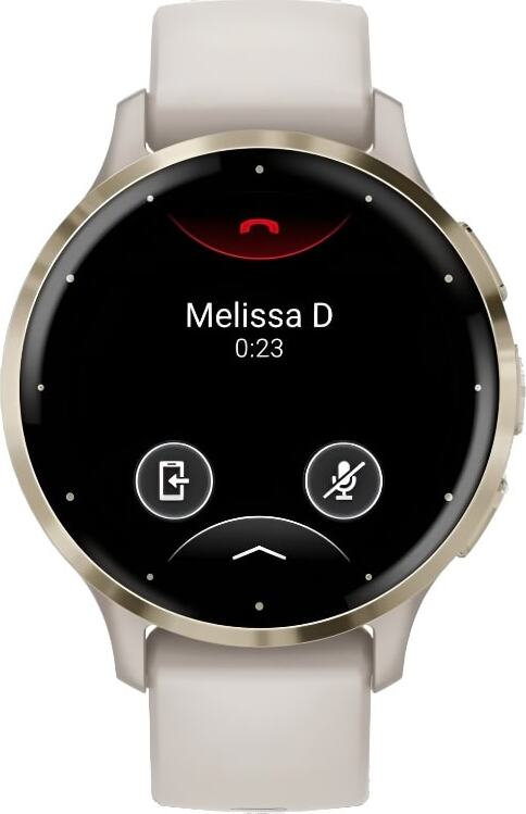 Смарт-часы Garmin Venu 3S - 41 mm, цвета Слоновой кости с золотистым безелем, бежевый ремешок - фото 2