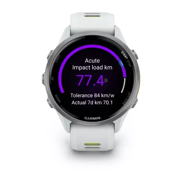 Смарт-часы Garmin Forerunner 970 - 47 mm, Белый, титановый безель, бело-зеленый ремешок (010-02969-01) 4