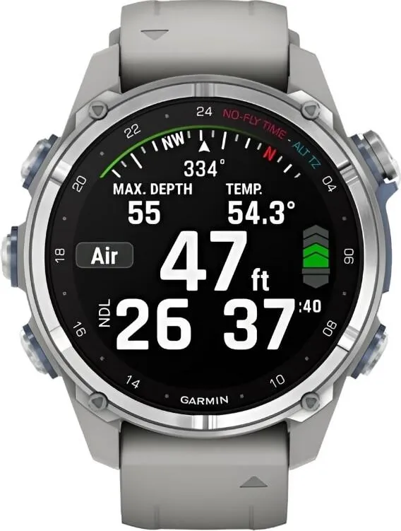Смарт-часы Garmin Descent Mk3 - 43 mm, Дымчато-серый, силиконовый ремешок 4