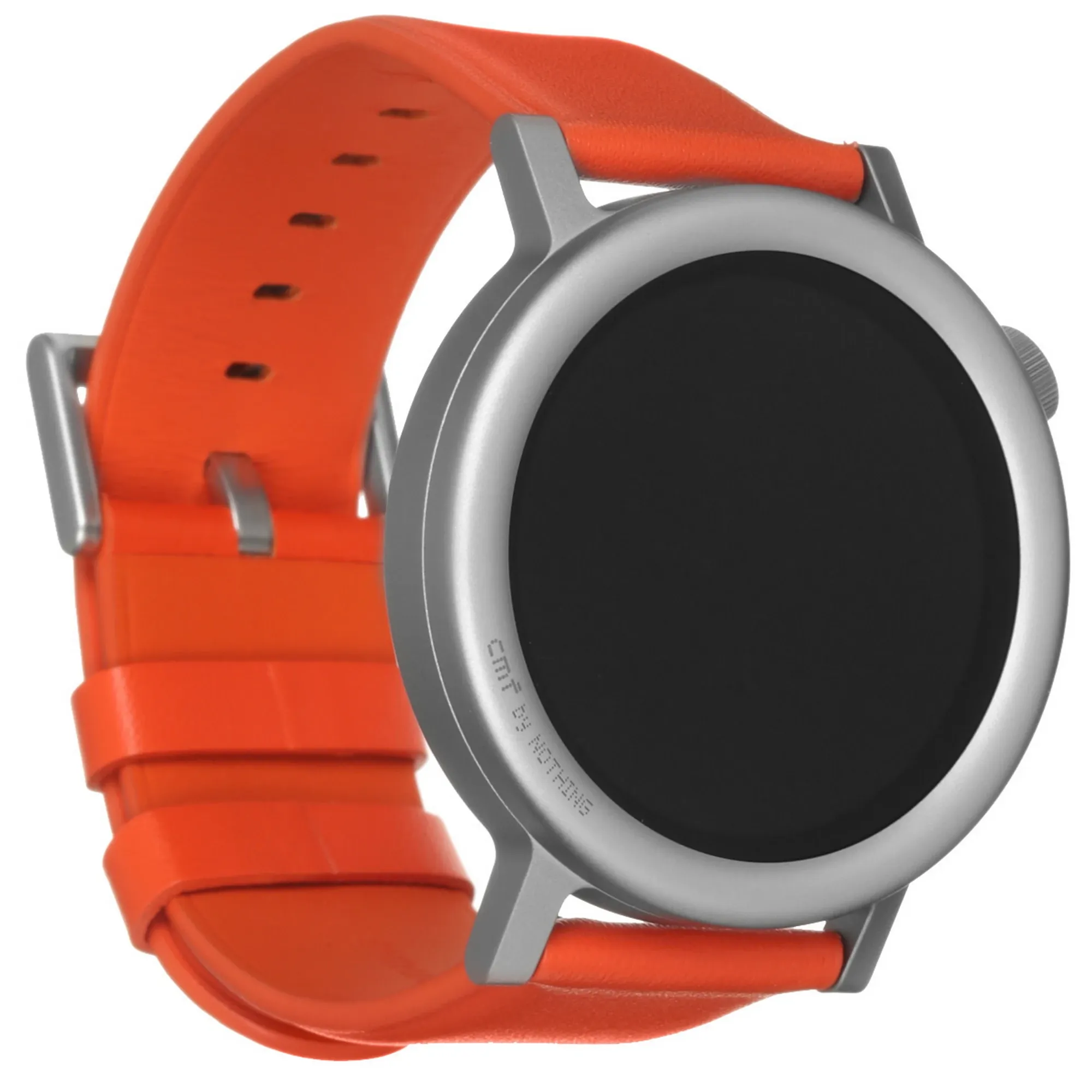 Смарт-часы CMF by Nothing Watch Pro 2 - изогнутый пепельно-серый безель, оранжевый кожаный ремешок - фото 2