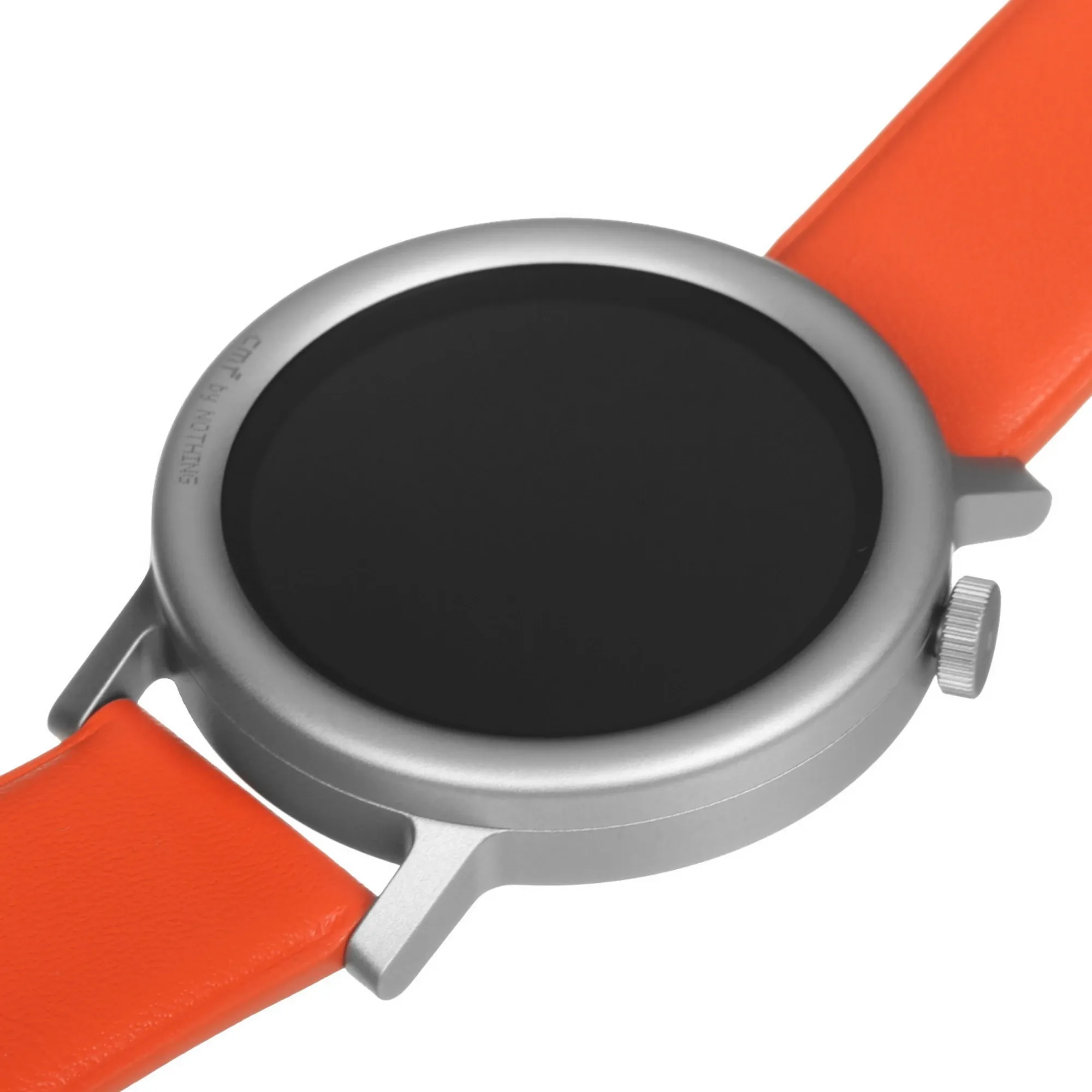 Смарт-часы CMF by Nothing Watch Pro 2 - изогнутый пепельно-серый безель, оранжевый кожаный ремешок 4