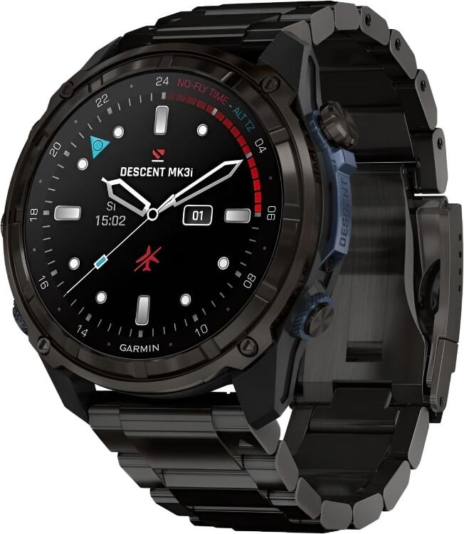 Смарт-часы Garmin Descent Mk3i - 51 mm, Титановый, угольно-серый безель с DLC-покрытием, титановый браслет