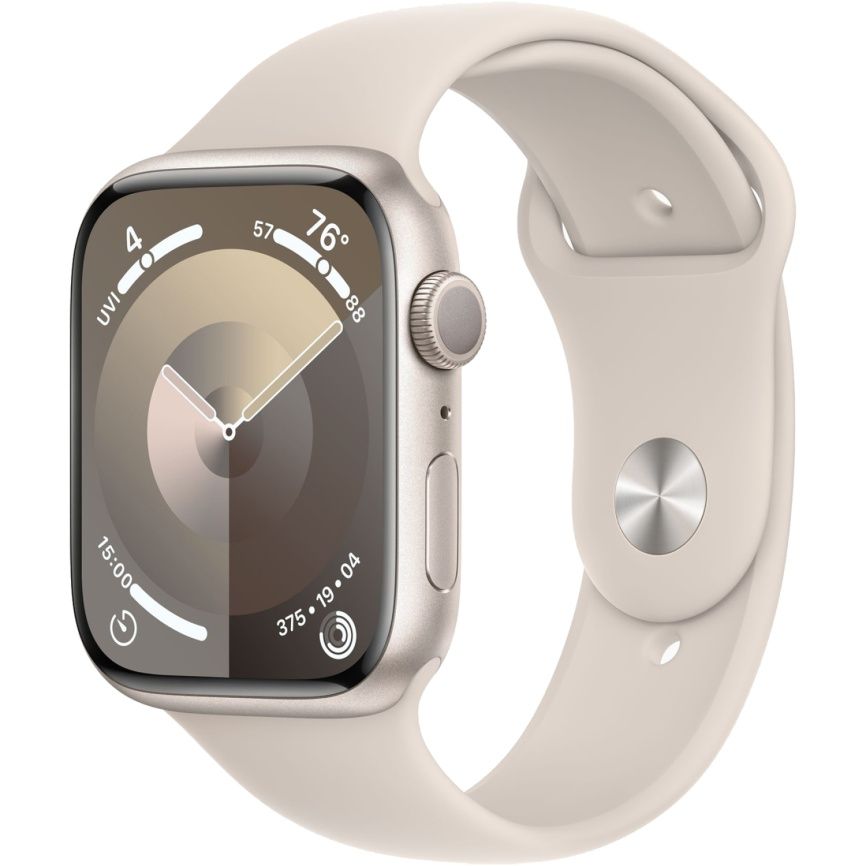 Смарт-часы Apple Watch S9 - 41 mm ремешок Sport band | Сияющая звезда, S/M