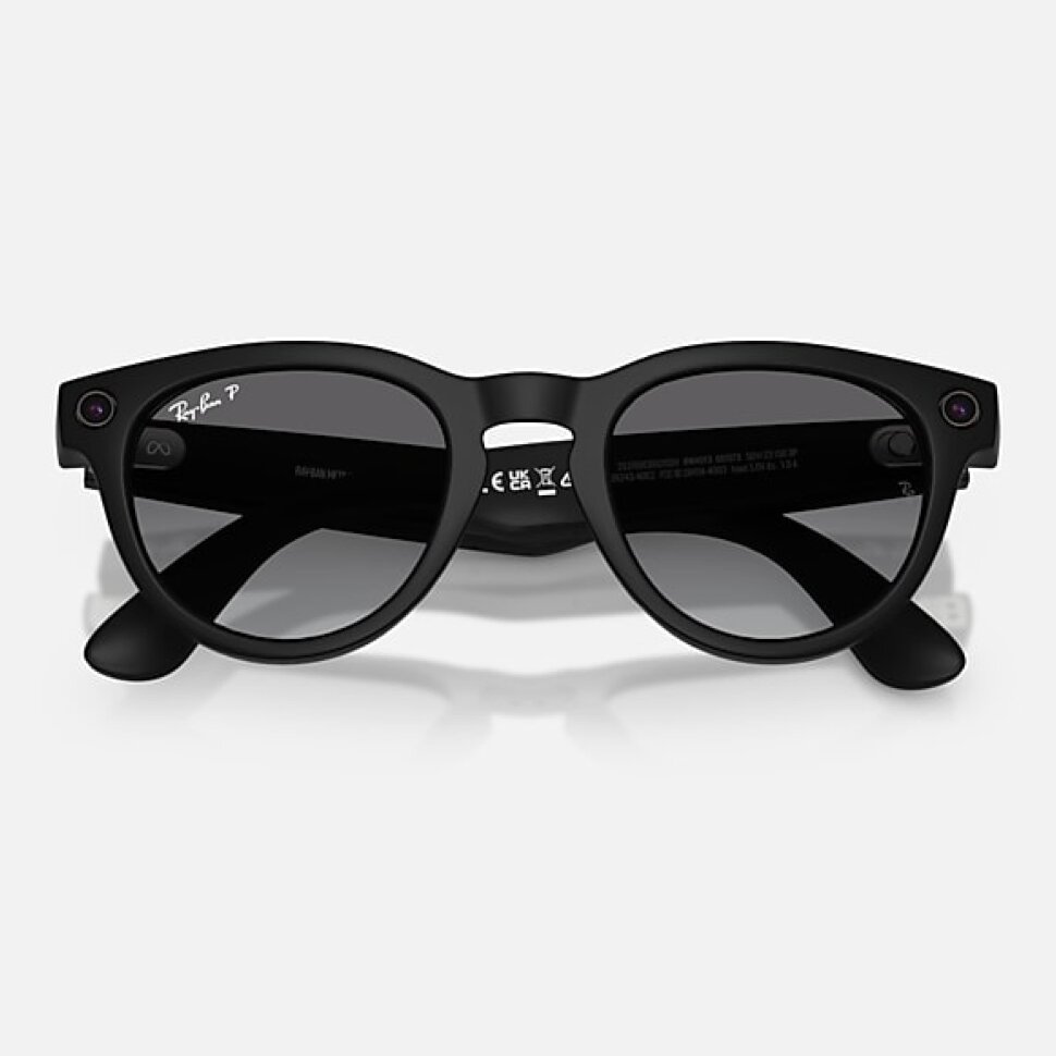 Умные очки Ray-Ban Meta Headliner Gen 2 RW4013 (матовая чёрная оправа, линзы поляризованные графитовый градиент) - фото 3
