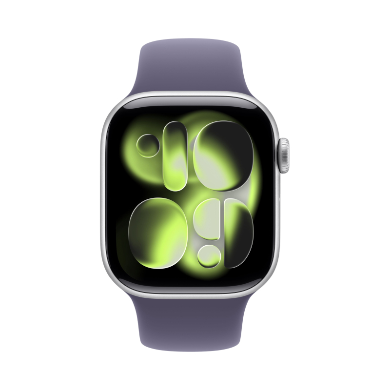 Смарт-часы Apple Watch S11 - 42 mm Aluminium Silver case | Purple Fog Sport band S/M - фото 2