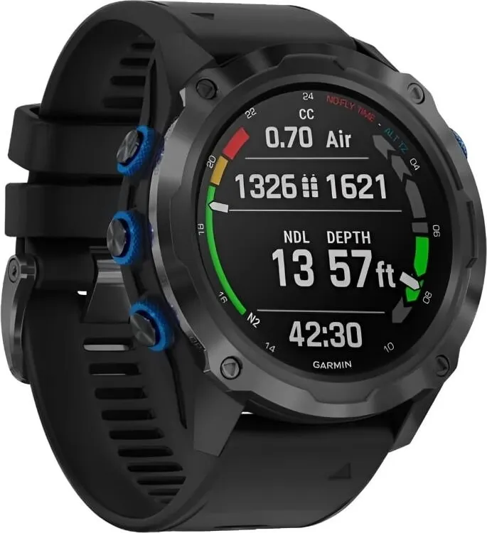 Смарт-часы Garmin Descent Mk2i - 52 mm, Титановый с DLC-покрытием и черным ремешком - фото 3
