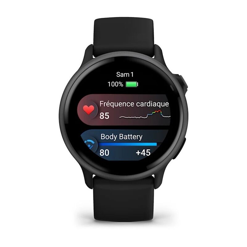 Смарт-часы Garmin Vivoactive 6 - 42 mm, Темно-серый, черный силиконовый ремешок 6
