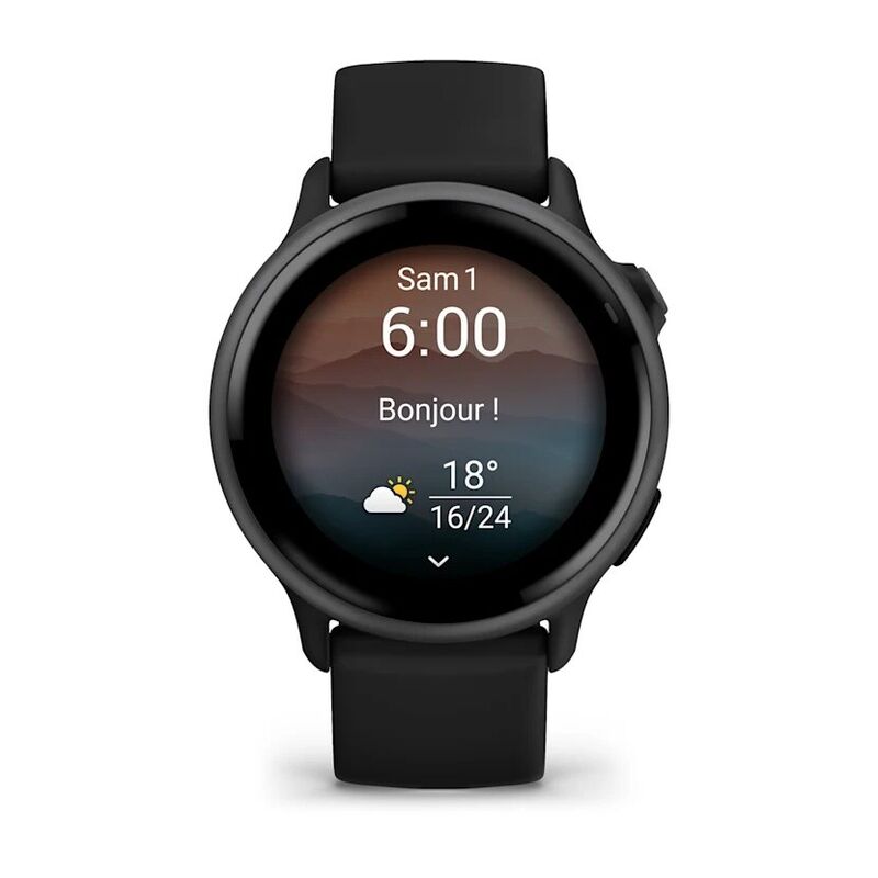 Смарт-часы Garmin Vivoactive 6 - 42 mm, Темно-серый, черный силиконовый ремешок 4