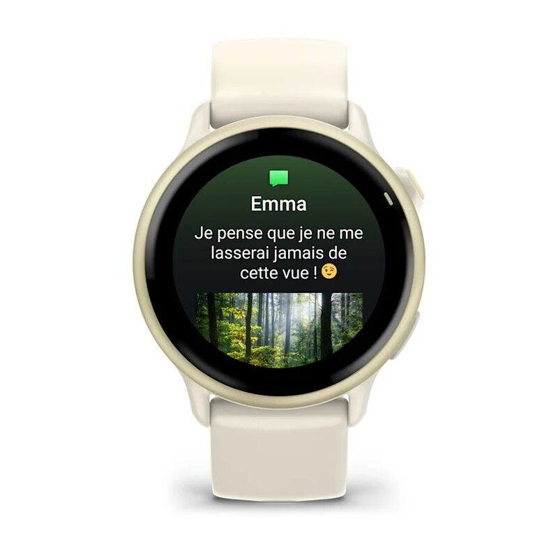 Смарт-часы Garmin Vivoactive 6 - 42 mm, Лунно-золотистый, силиконовый ремешок цвета слоновой кости - фото 2