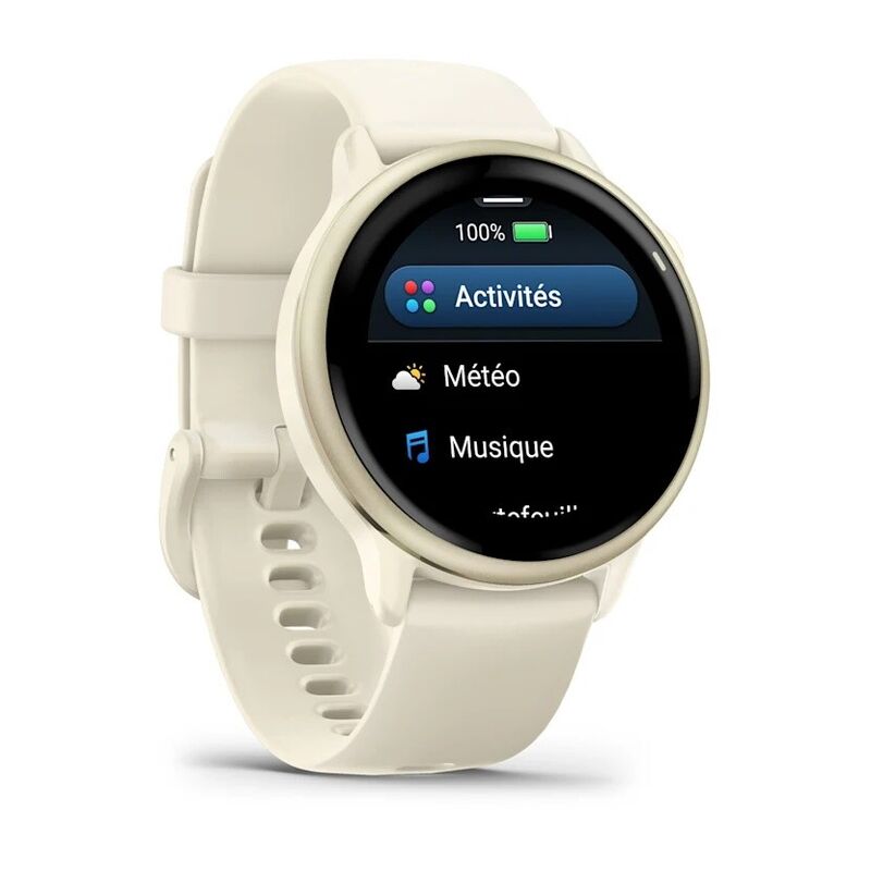 Смарт-часы Garmin Vivoactive 6 - 42 mm, Лунно-золотистый, силиконовый ремешок цвета слоновой кости - фото 3