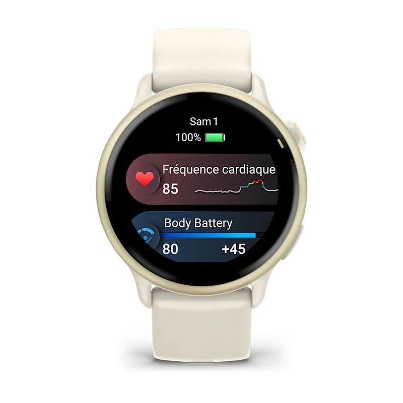 Смарт-часы Garmin Vivoactive 6 - 42 mm, Лунно-золотистый, силиконовый ремешок цвета слоновой кости 6