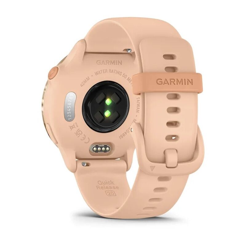 Смарт-часы Garmin Vivoactive 6 - 42 mm, Нежно-розовый, нежно-розовый силиконовый ремешок 6