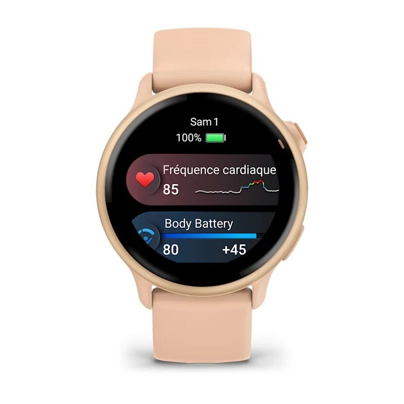 Смарт-часы Garmin Vivoactive 6 - 42 mm, Нежно-розовый, нежно-розовый силиконовый ремешок 5