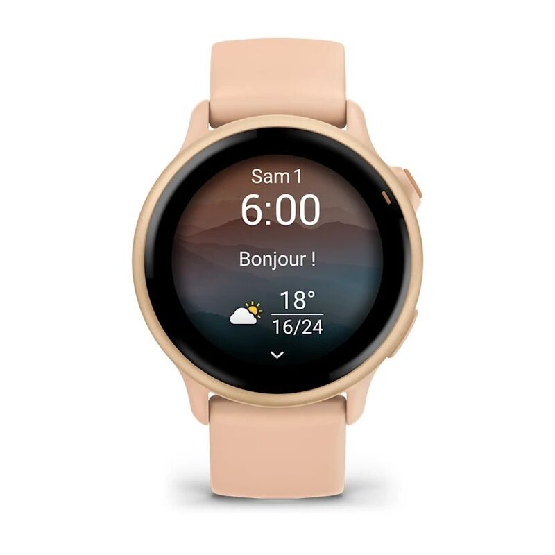 Смарт-часы Garmin Vivoactive 6 - 42 mm, Нежно-розовый, нежно-розовый силиконовый ремешок - фото 3