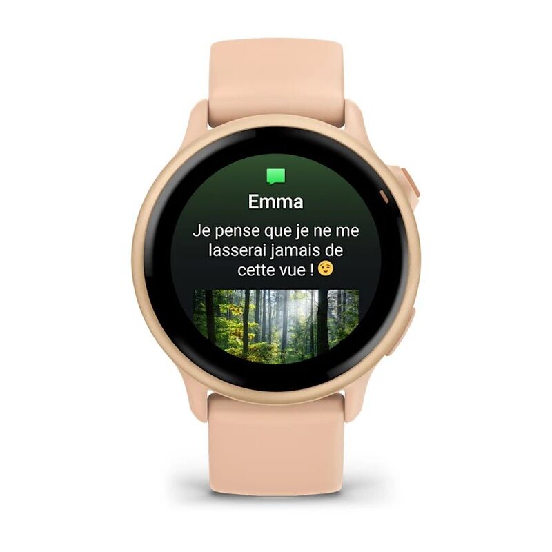 Смарт-часы Garmin Vivoactive 6 - 42 mm, Нежно-розовый, нежно-розовый силиконовый ремешок - фото 2