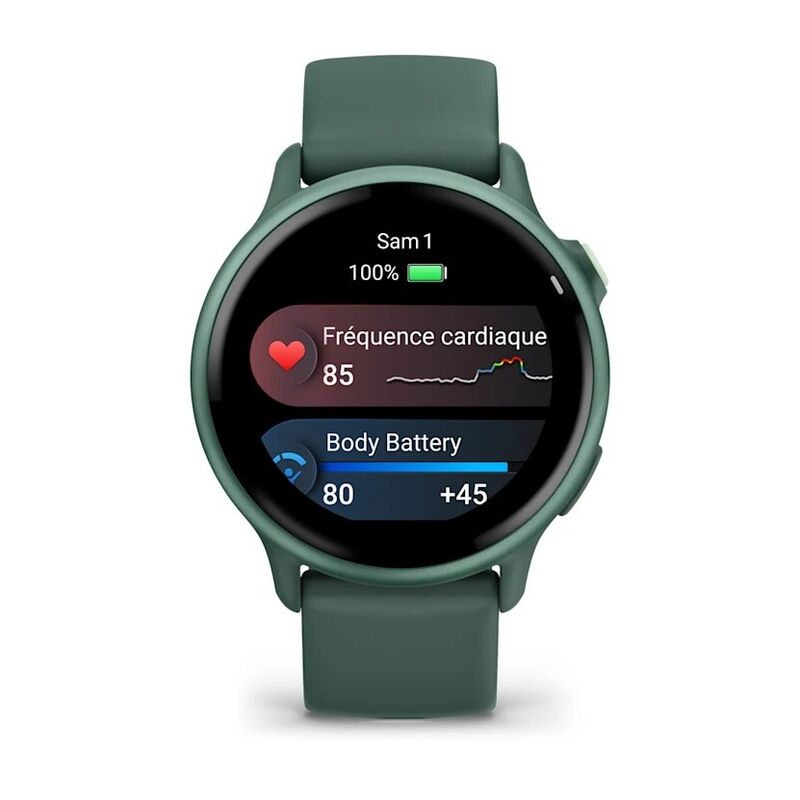 Смарт-часы Garmin Vivoactive 6 - 42 mm, Яшмовый, зеленый силиконовый ремешок 6