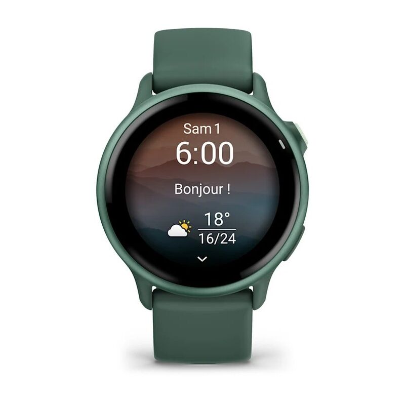 Смарт-часы Garmin Vivoactive 6 - 42 mm, Яшмовый, зеленый силиконовый ремешок 4
