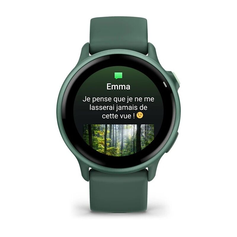 Смарт-часы Garmin Vivoactive 6 - 42 mm, Яшмовый, зеленый силиконовый ремешок - фото 2