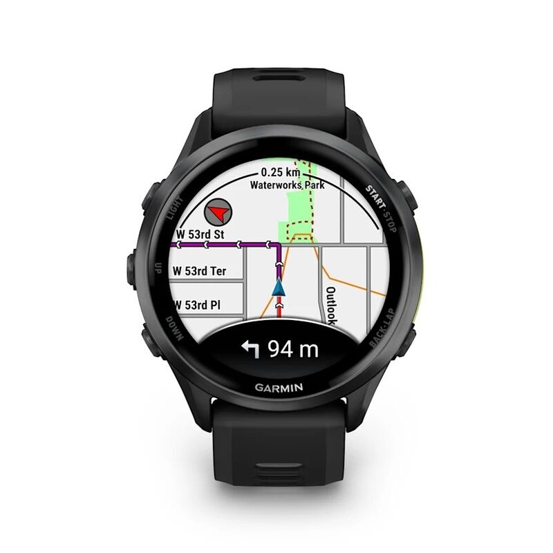 Смарт-часы Garmin Forerunner 970 - 47 mm, Черный, темно-серый титановый безель с DLC-покрытием, черно-серый ремешок (010-02969-00) - фото 2