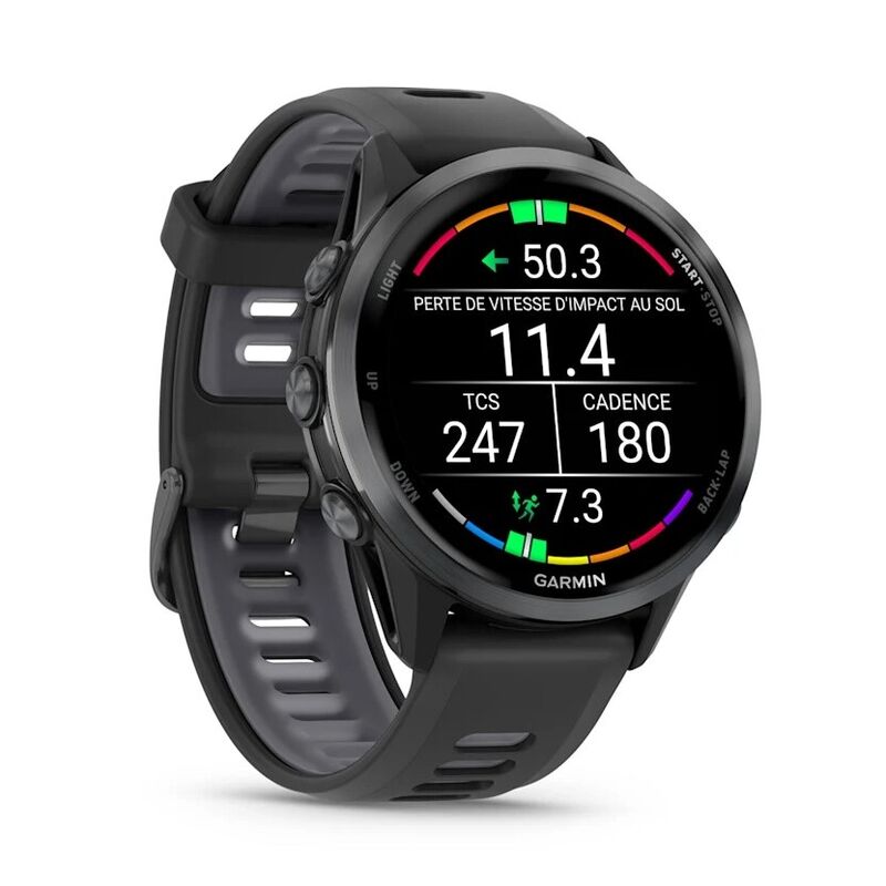 Смарт-часы Garmin Forerunner 970 - 47 mm, Черный, темно-серый титановый безель с DLC-покрытием, черно-серый ремешок (010-02969-00) - фото 3
