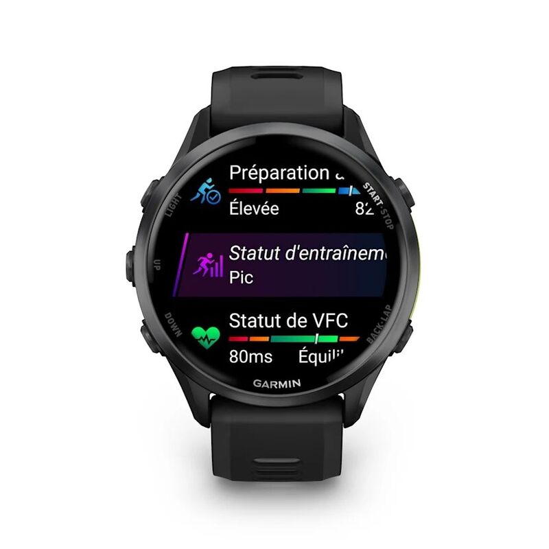 Смарт-часы Garmin Forerunner 970 - 47 mm, Черный, темно-серый титановый безель с DLC-покрытием, черно-серый ремешок (010-02969-00) 6