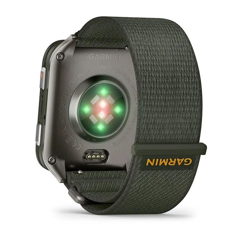 Смарт-часы Garmin Venu X1 - 51 mm, цвет Мха с серой титановой крышкой, черный нейлоновый ремешок 6