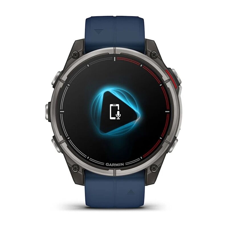 Смарт-часы Garmin Quatix 8 - 51 mm, Amoled, Sapphire, Титановый, синий силиконовый ремешок 7