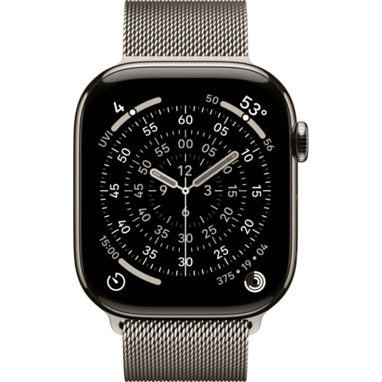 Смарт-часы Apple Watch S11 - 42 mm Titanium Natural case | Natural Milanese Loop - фото 2