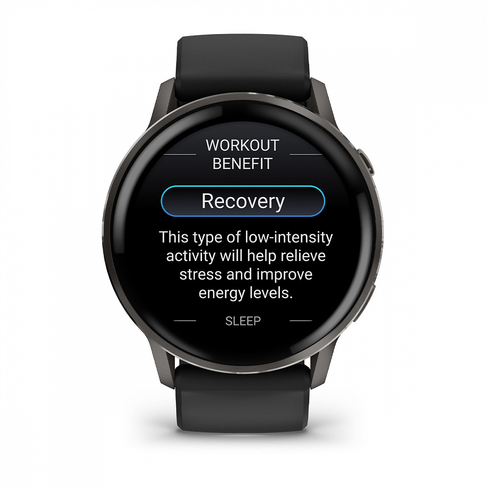 Смарт-часы Garmin Venu 4 - 45 mm, Темно-серый, черный силиконовый ремешок 6