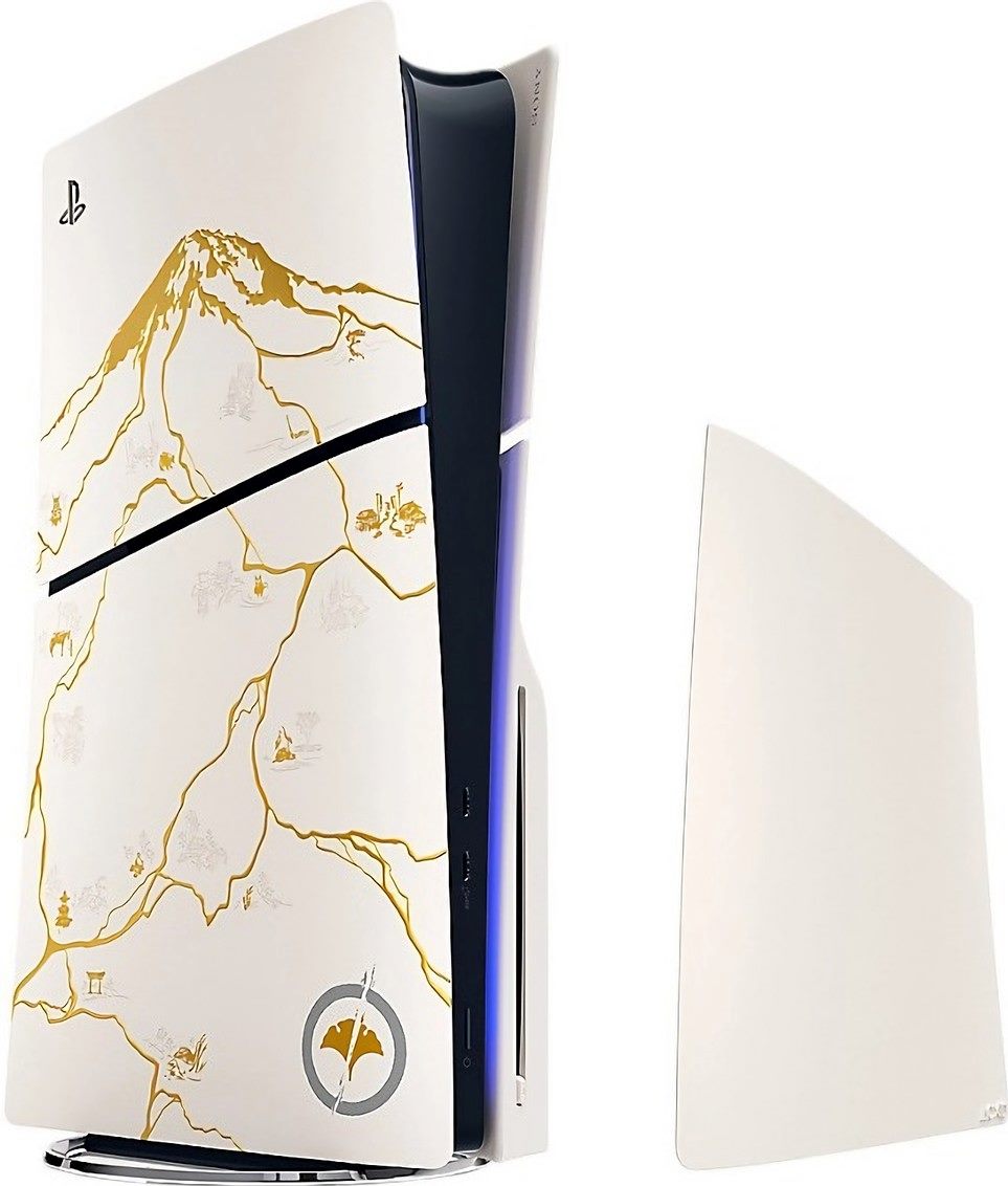 Игровая приставка Sony PlayStation 5 Slim Ghost of Yotei Gold Limited Edition 1Tb, с дисководом - фото 3