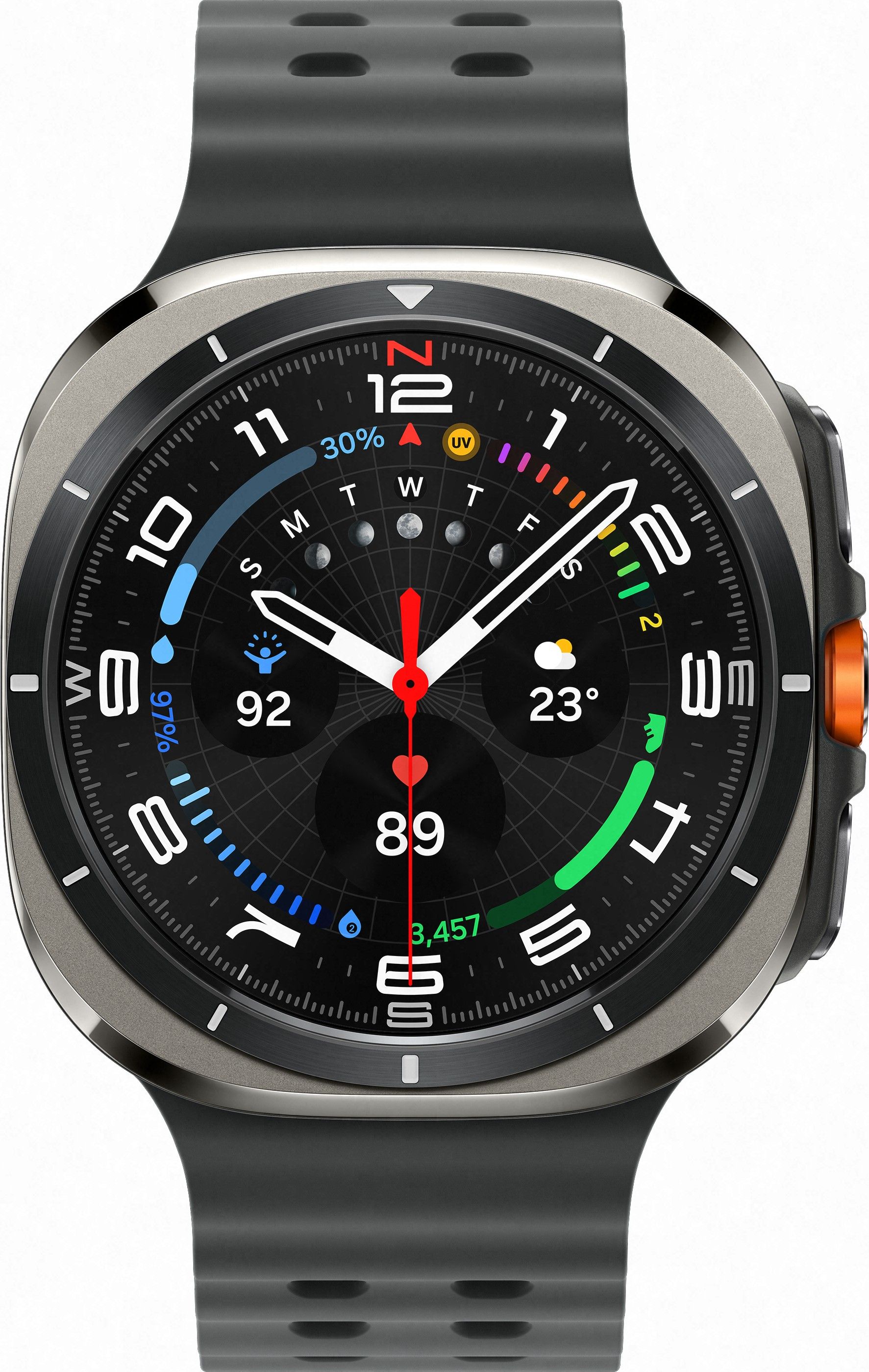 Смарт-часы Samsung Galaxy Watch Ultra (2025) - 47 mm (SM-L705) Titanium Silver (черный ремешок) 2