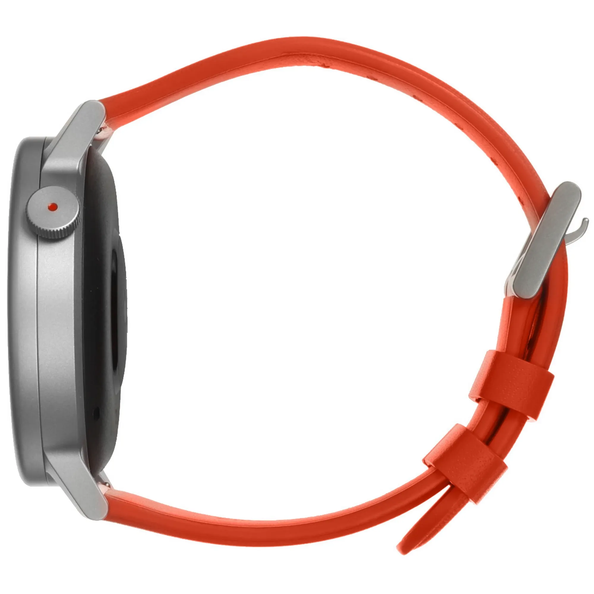 Смарт-часы CMF by Nothing Watch Pro 2 - изогнутый пепельно-серый безель, оранжевый кожаный ремешок - фото 3