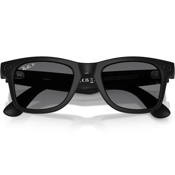 Умные очки Ray-Ban Meta Wayfarer Gen 2 RW4012 (Матовая чёрная оправа, линзы поляризованные графитовый градиент), размер L - фото 3