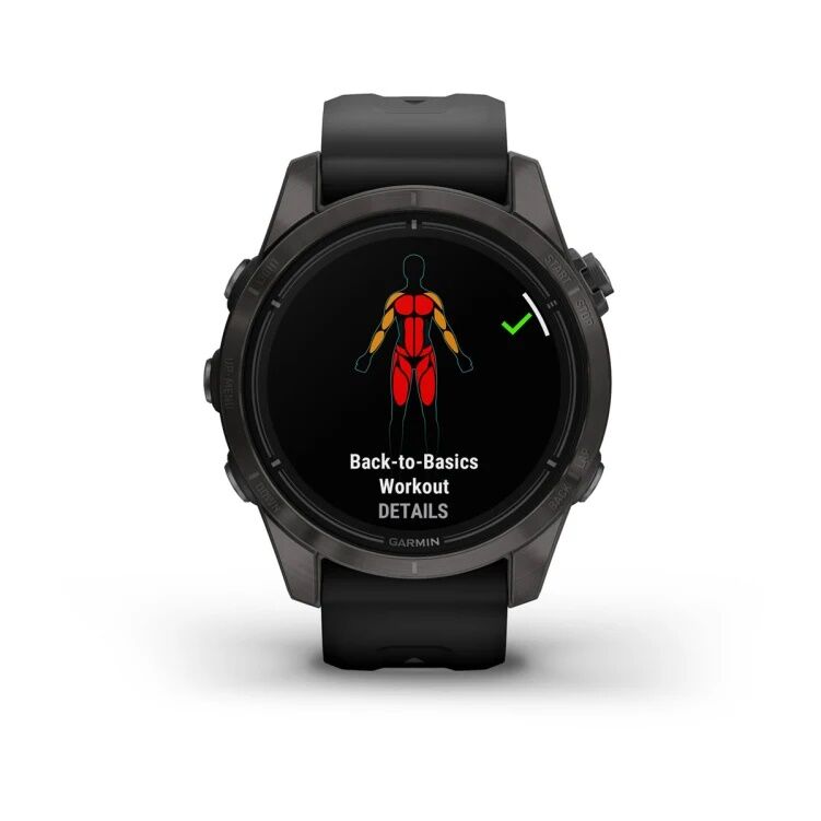 Смарт-часы Garmin Epix Pro (Gen 2) Sapphire Edition - 42 mm, Титановый, угольно-серый безель с DLC-покрытием, черный ремешок 10