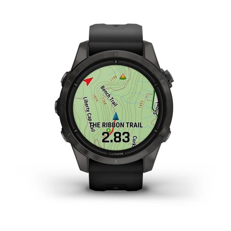 Смарт-часы Garmin Epix Pro (Gen 2) Sapphire Edition - 42 mm, Титановый, угольно-серый безель с DLC-покрытием, черный ремешок 7