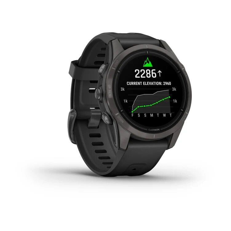 Смарт-часы Garmin Epix Pro (Gen 2) Sapphire Edition - 42 mm, Титановый, угольно-серый безель с DLC-покрытием, черный ремешок - фото 3