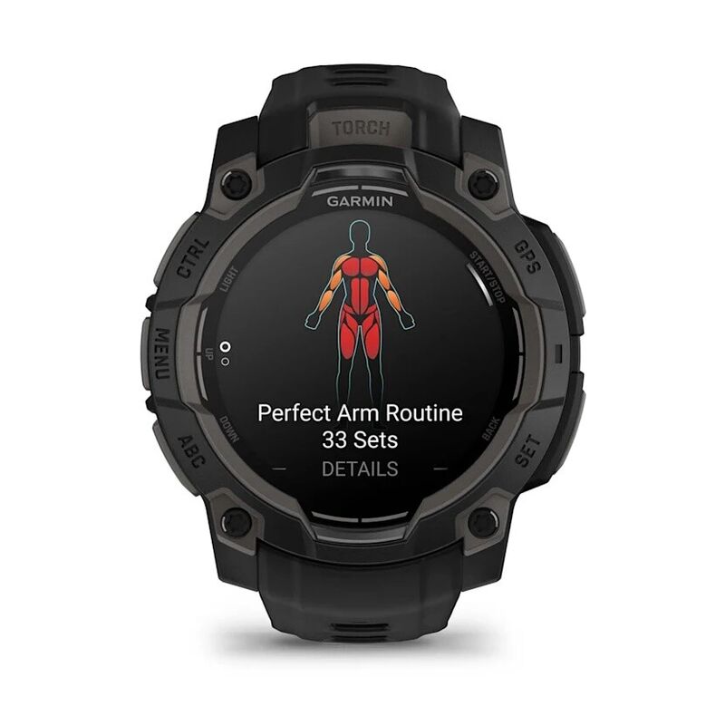 Смарт-часы Garmin Instinct 3 - 45 mm, Amoled, Черный, угольно-черный ремешок 4