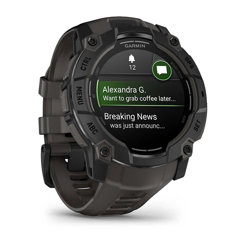 Смарт-часы Garmin Instinct 3 - 50 mm, Amoled, Черный, угольно-черный ремешок - фото 3
